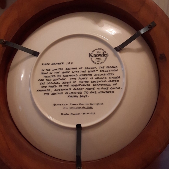 Gone with the Wind Limited Edition plate - Picture 2 of 2